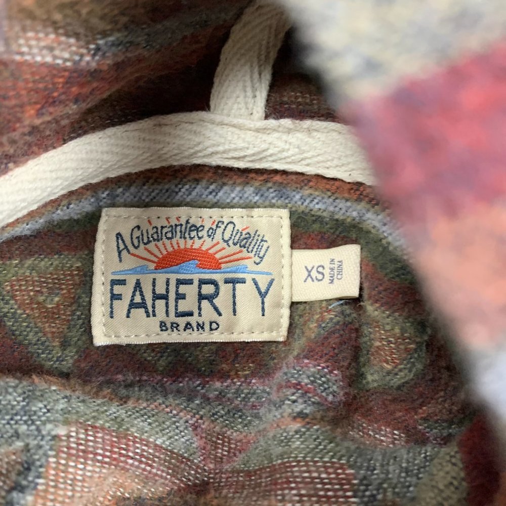 Faherty Cove Sweater Poncho Hoodie Sweatshirt XS - Picture 3 of 4